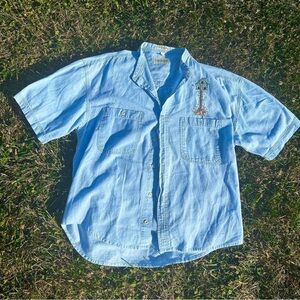 Embroidered Button Up